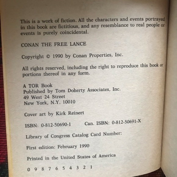 🖤5/$ 20- Conan the Freelance by Steve Perry TOR Trade Paperback 1st edition 1990 - Picture 2 of 4